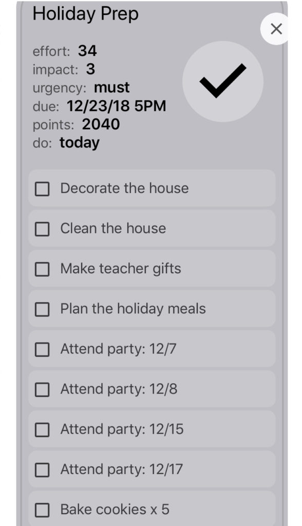 holiday to-do list